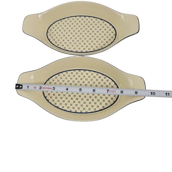 Potpourri Press Japan Oval Stoneware Serving Baking Casserole Dish – Set of 2 - Picture 6 of 16